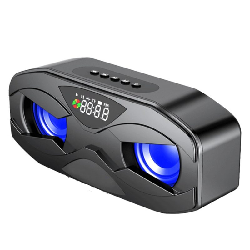 M8 Bluetooth Speaker LED Rhythm Flash Wireless Loudspeaker FM Radio Alarm Clock TF Card Support Subwoofer M5