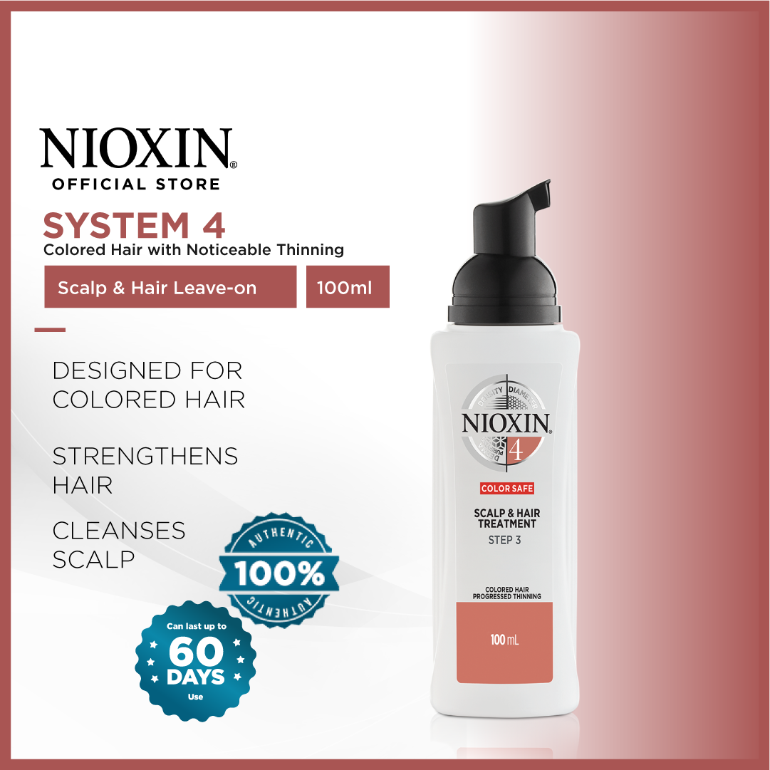 NIOXIN [System 4] Scalp & Hair LeaveOn Treatment for Colored Hair with Noticeable Thinning