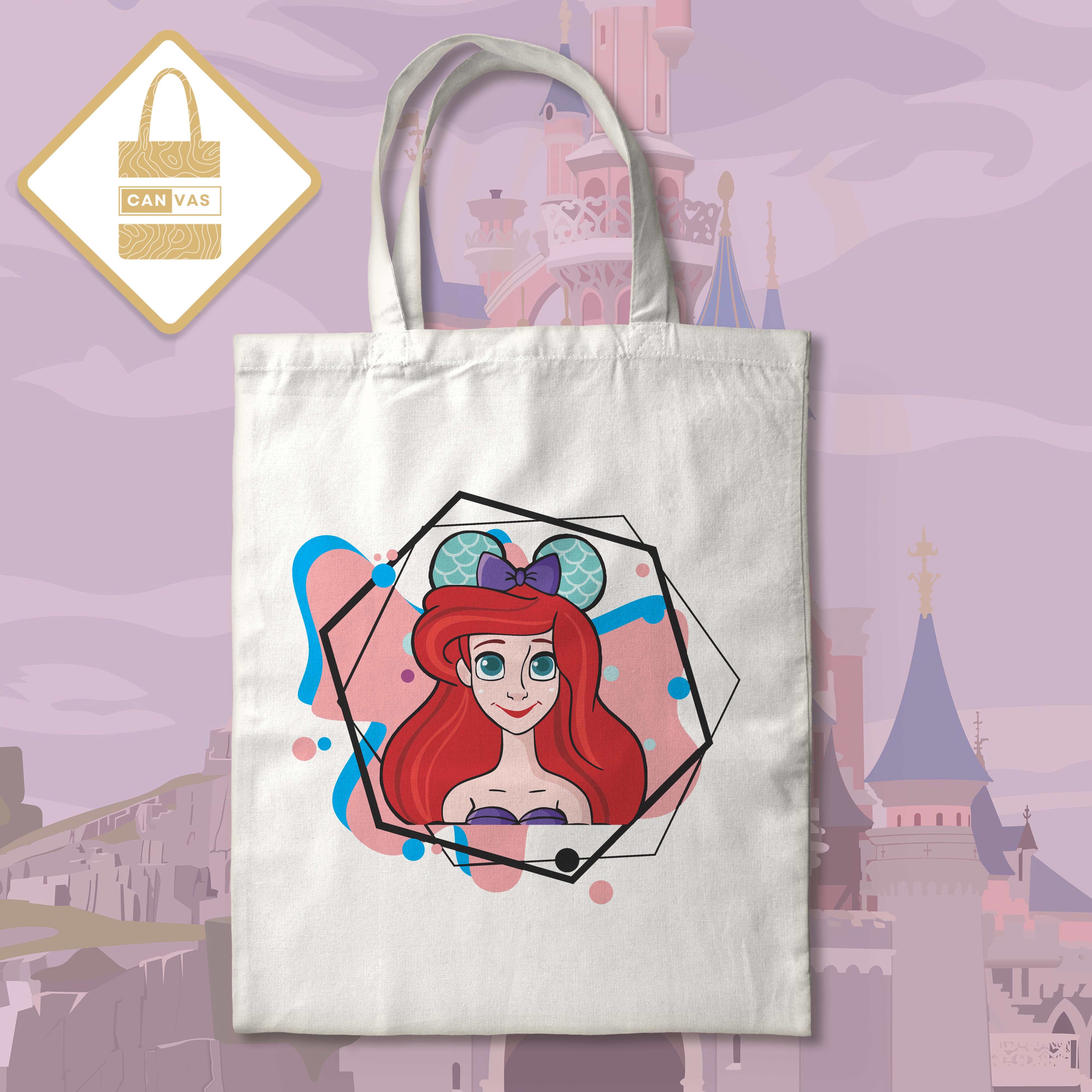 Disney Princess Tote Bag for Kids and Adults Ariel Little