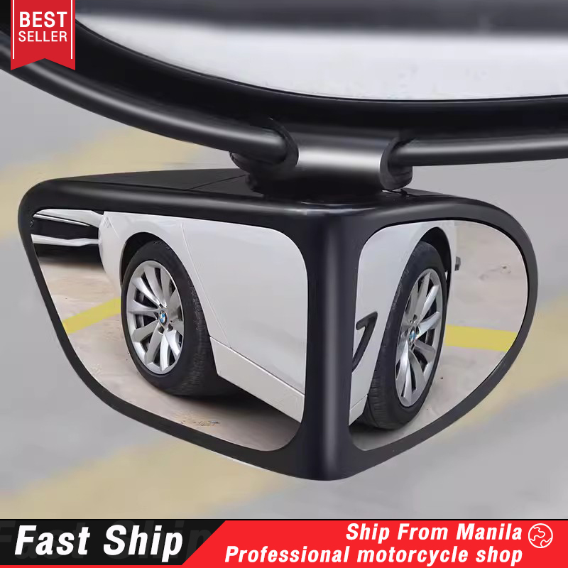 2pcs 360 Blind Spot Mirror Car Degree Rotatable Side Mirror Convex Mirror Rearview Mirror