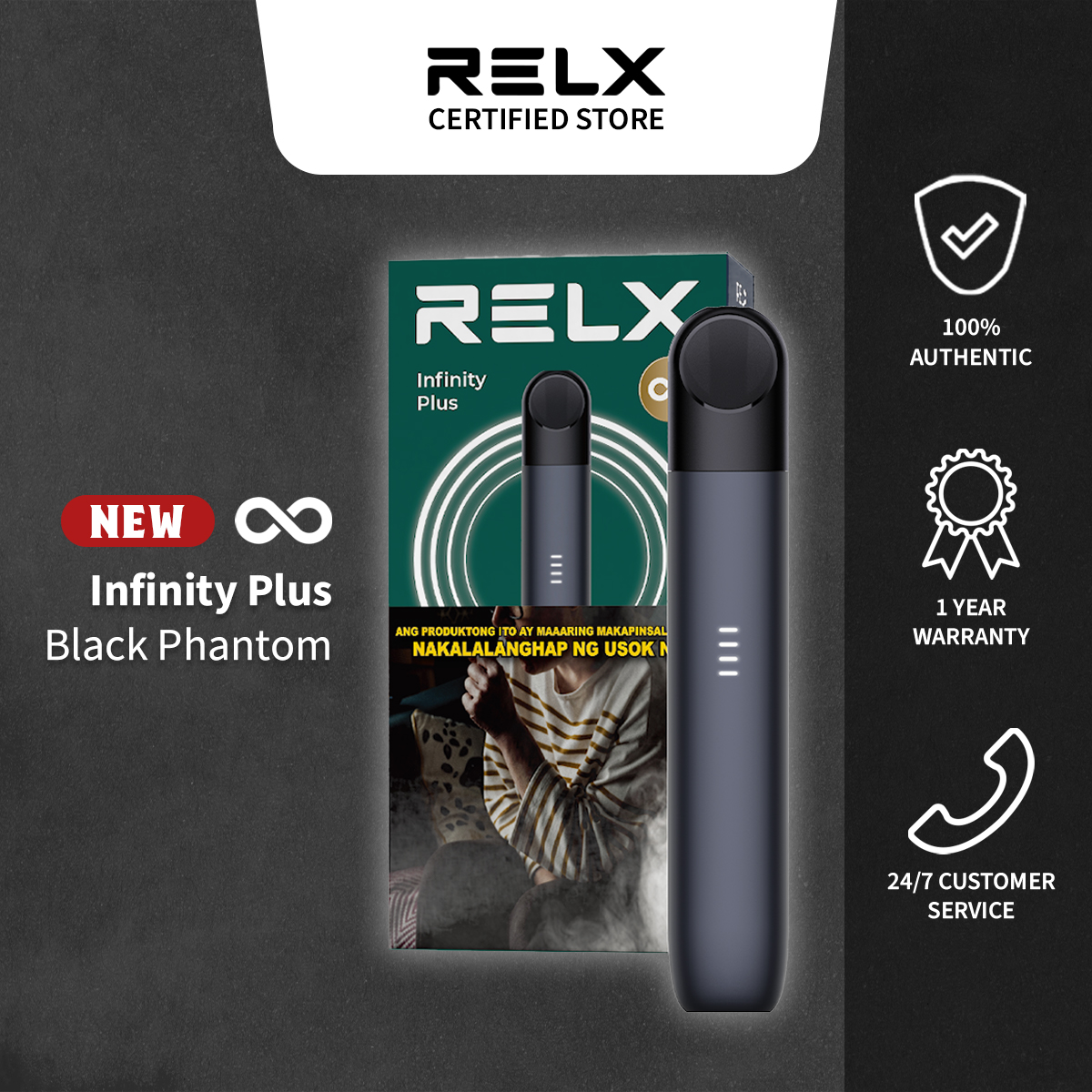 [NEW] RELX Certified Store | RELX INFINITY PLUS DEVICE - BLACK PHANTOM ...