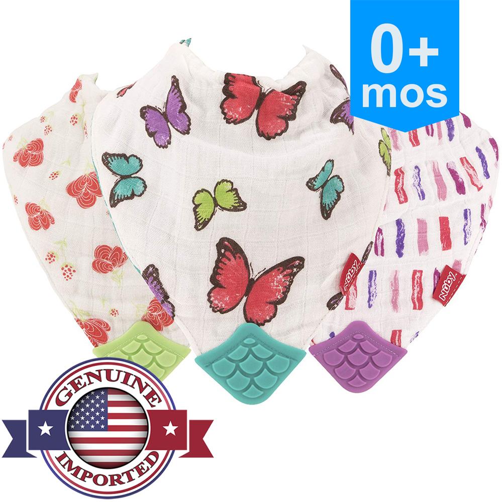nuby muslin teether bib