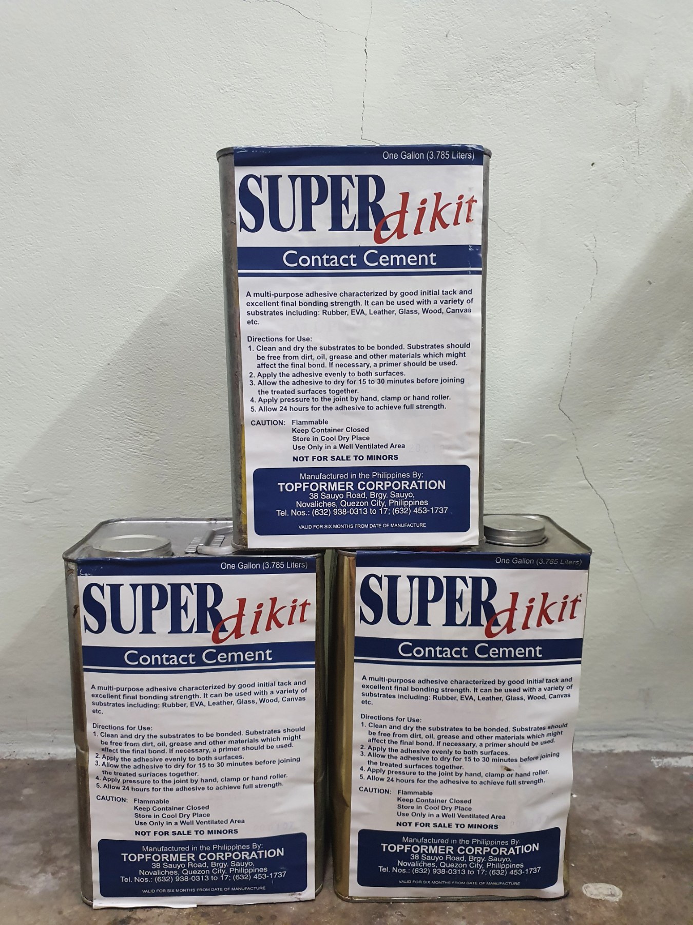 Super Dikit Contact Cement 1 gallon (3.785L) / 1 box | Lazada PH