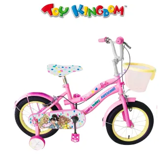 barbie bike with training wheels