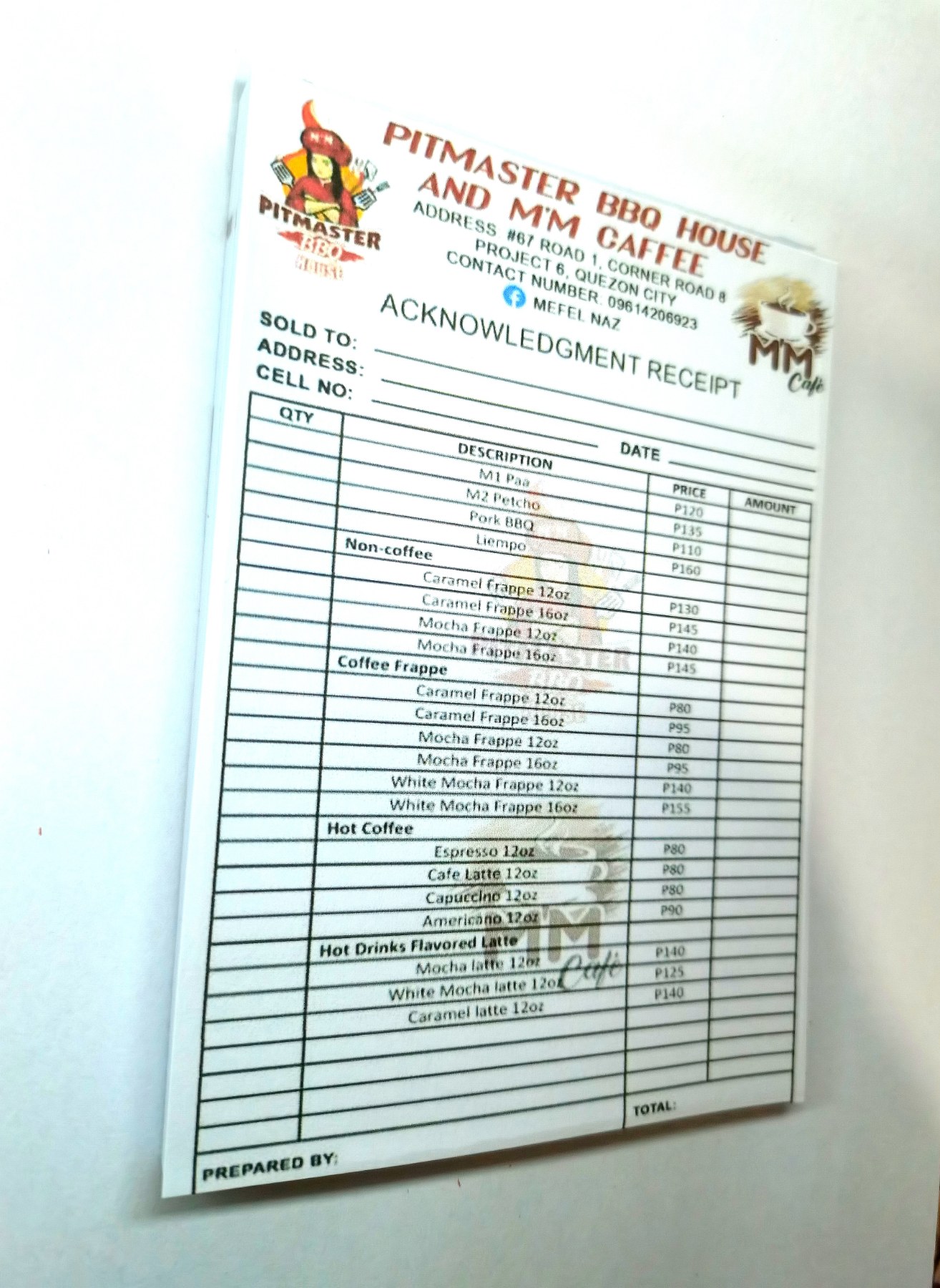 Personalize Acknowledgement Receipt / NOT CARBONIZED / ANY DESIGN 100 ...
