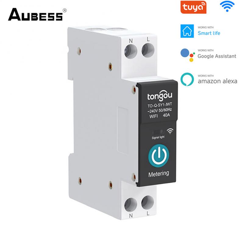 Tuya Wifi Smart Circuit Breaker 1P With Metering Din Rail Remote ...