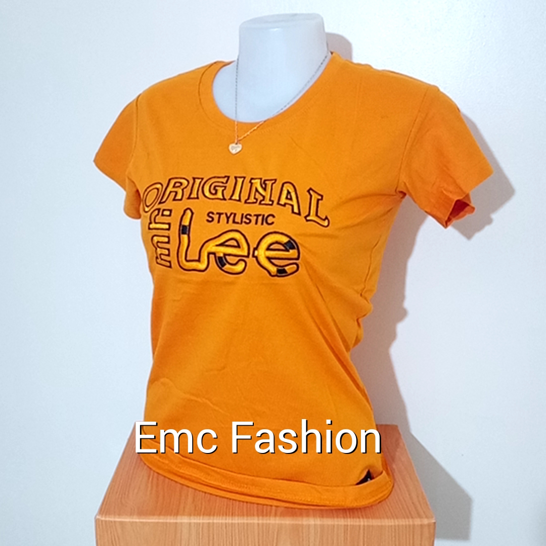ML220 Emc Fashion Ladies Cut Overrun TShirt For Women Embroidered
