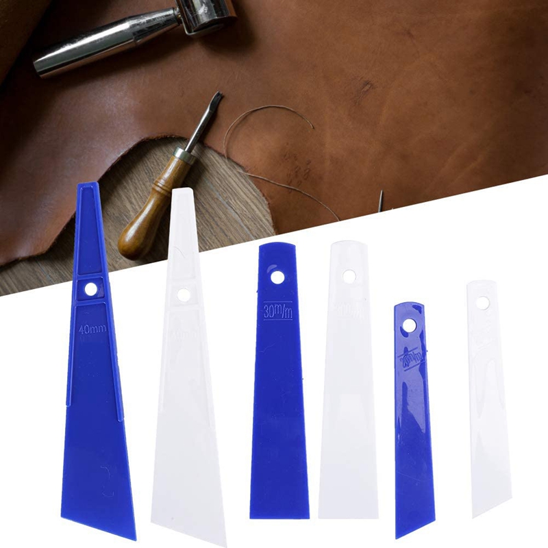 6Pcs Glue Tool Smear Plastic Glue Scraper Leather Scraping Spreaders