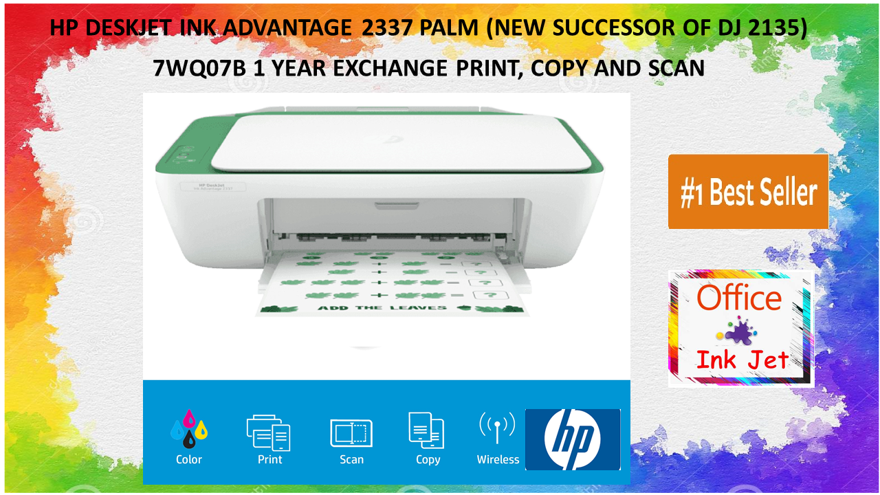 HP DESKJET INK ADVANTAGE 2337 PALM (NEW SUCCESSOR OF DJ 2135) 7WQ07B 1 YEAR  EXCHANGE PRINT, COPY AND SCAN | Lazada PH