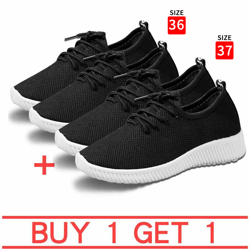 ( Buy 1 take 1 ) Korean Rubber sports shoes for women （ Black &Black