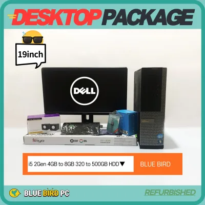 [DESKTOP PACKAGE] i5 2Gen 4GB to 8GB RAM 320GB to 500GB HDD 19inch Led monitor with ACC