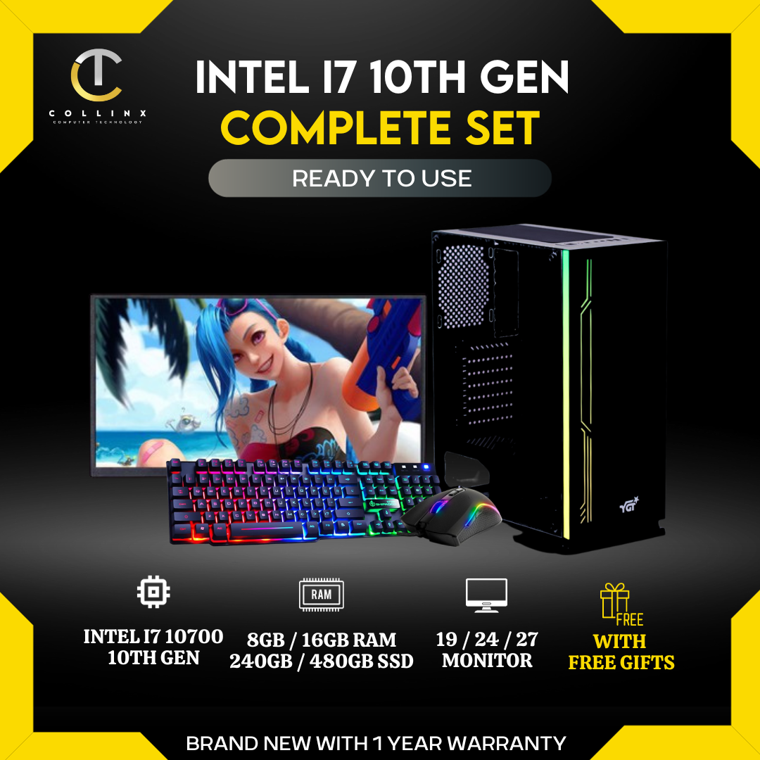 [ COMPLETE PC SET ] Intel Core i7 10700 10th Gen CPU Desktop Package ...