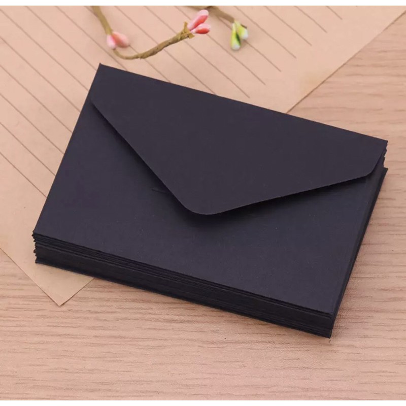 5pcs/pack Mini Paper Envelope White/Kraft/Black Lazada PH