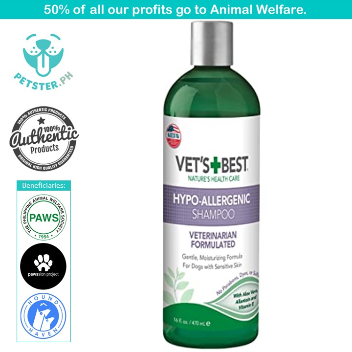 Vet's best hypoallergenic dog store shampoo for sensitive skin