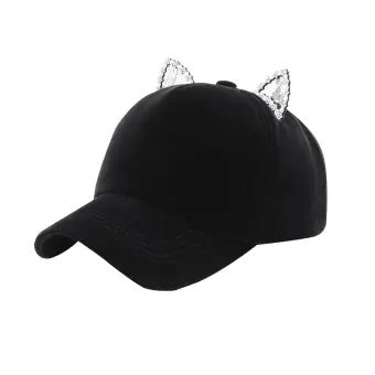baseball cap with cat ears