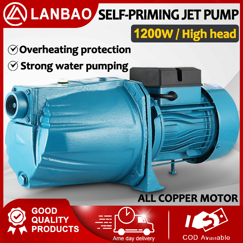 Jet Pump Water Booster Pump 1HP 1200W 60L/Min Heavy Duty Electric Water