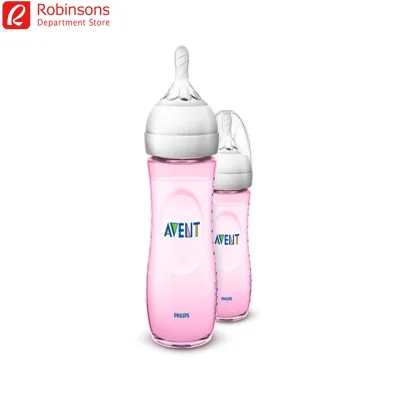 Philips Avent Natural 9oz Bottle Twin Pack (Pink)