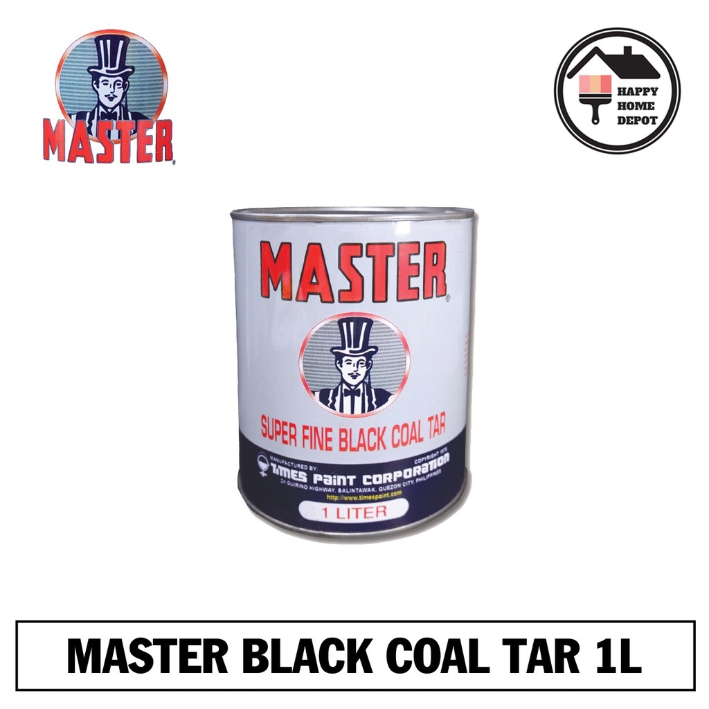 hotsale!☾♀ (1LITER)MASTER SUPER FINE BLACK COAL TAR PAINT 1L Lazada PH