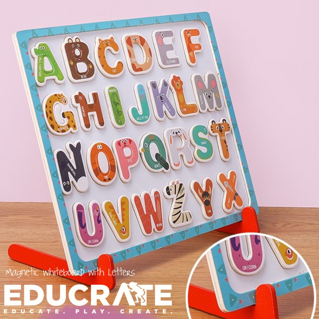 educratePH Whiteboard with Letters and flashcard english word
