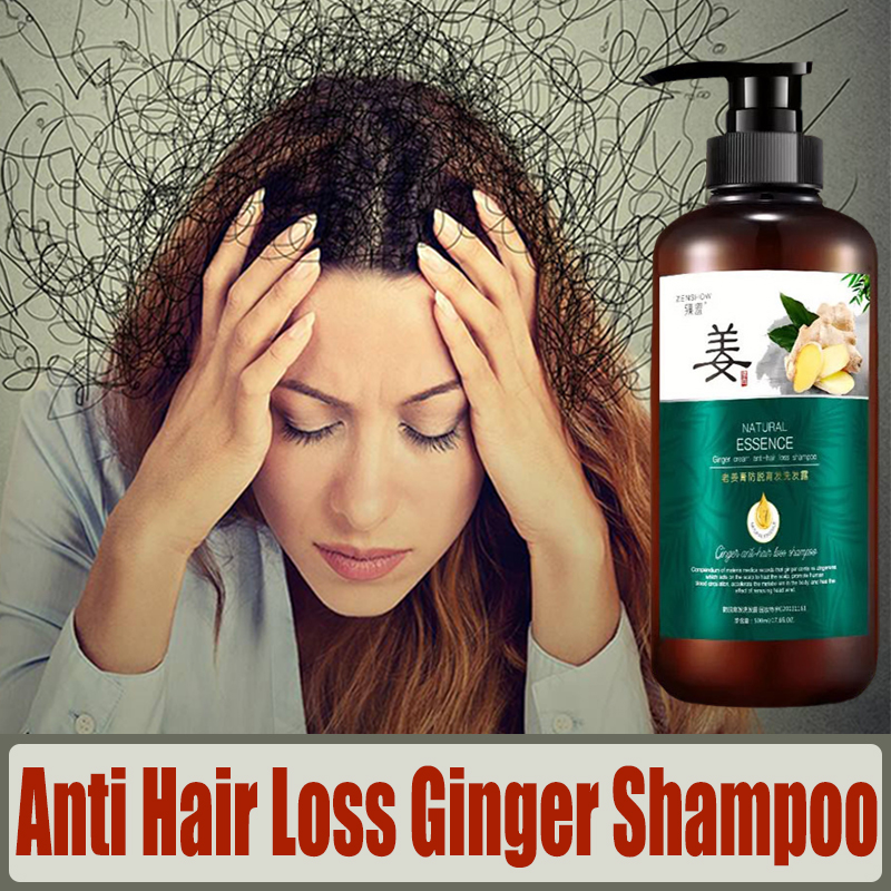 500ml Ginger Juice Hair Growth Shampoo Anti Hair Loss Shampoo Promotes Hair Growth Thicker 3212