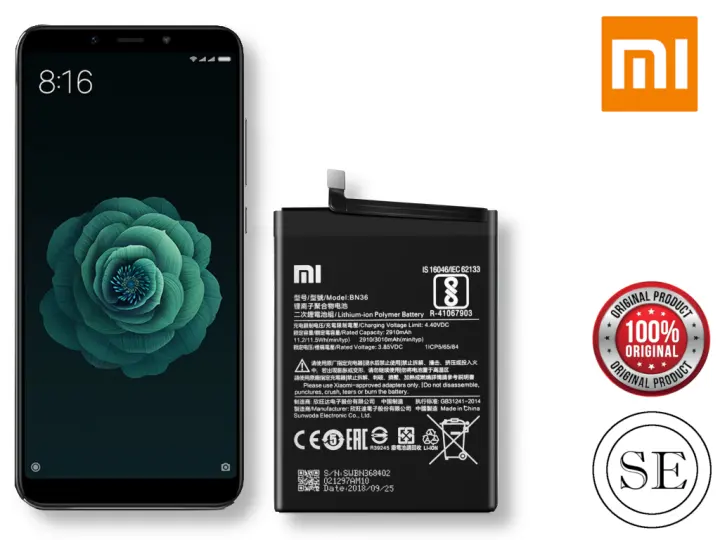 Battery For Xiaomi Mi A2 Or Xiaomi Mi 6x Battery Model Bn36 Lazada Ph