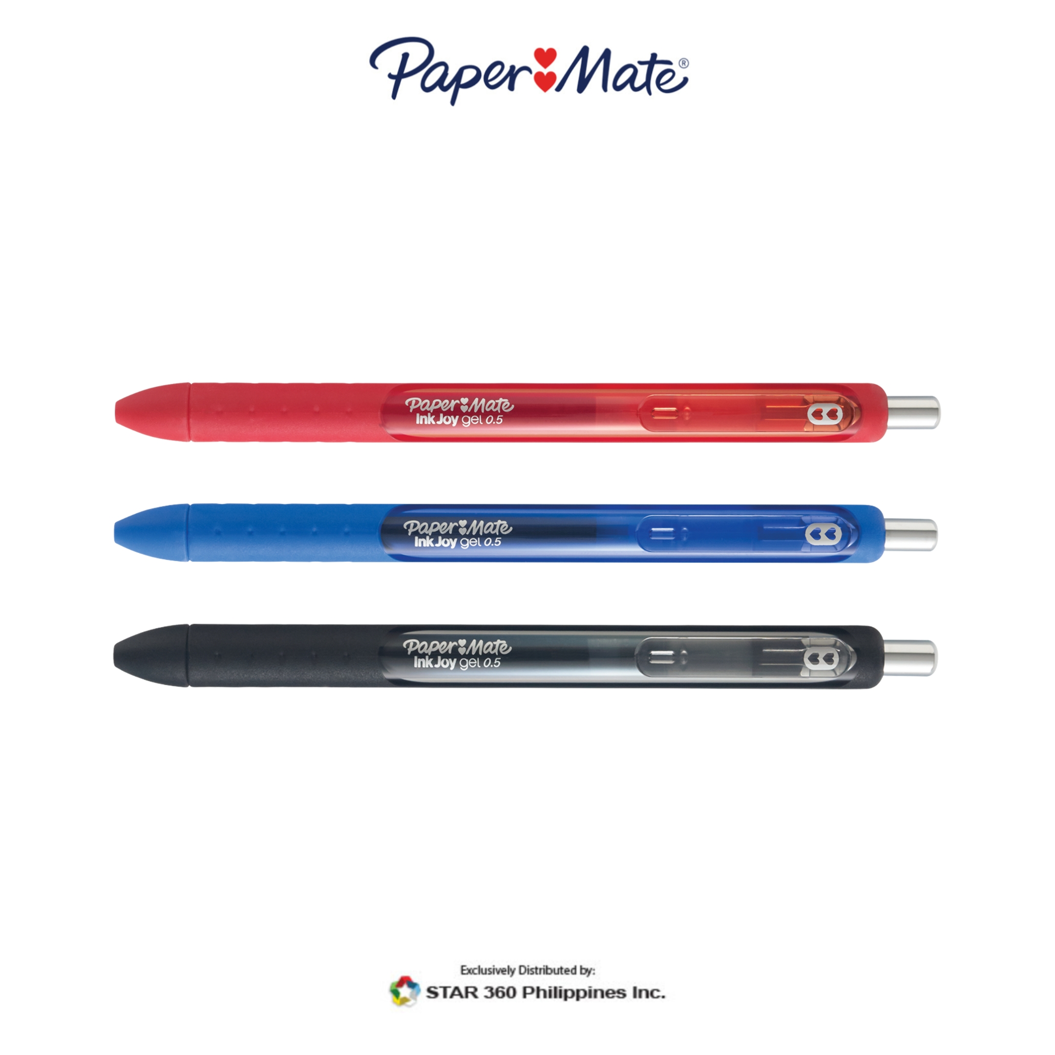 Paper Mate Inkjoy Gel Pen Medium Slate Blue Spin 0.7mm, Retractable Ge