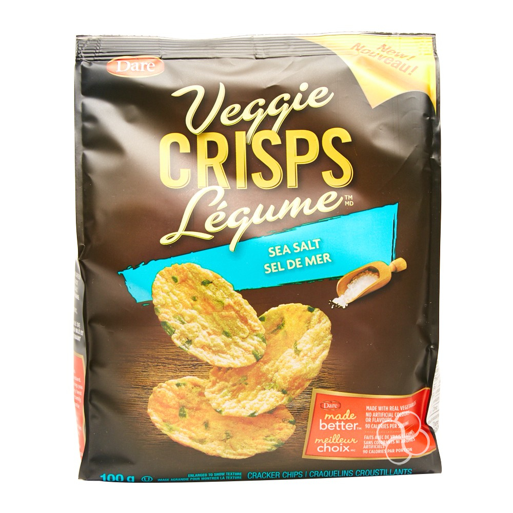 Dare Veggie Crisps Sea Salt Crackers Chips 100g Lazada PH