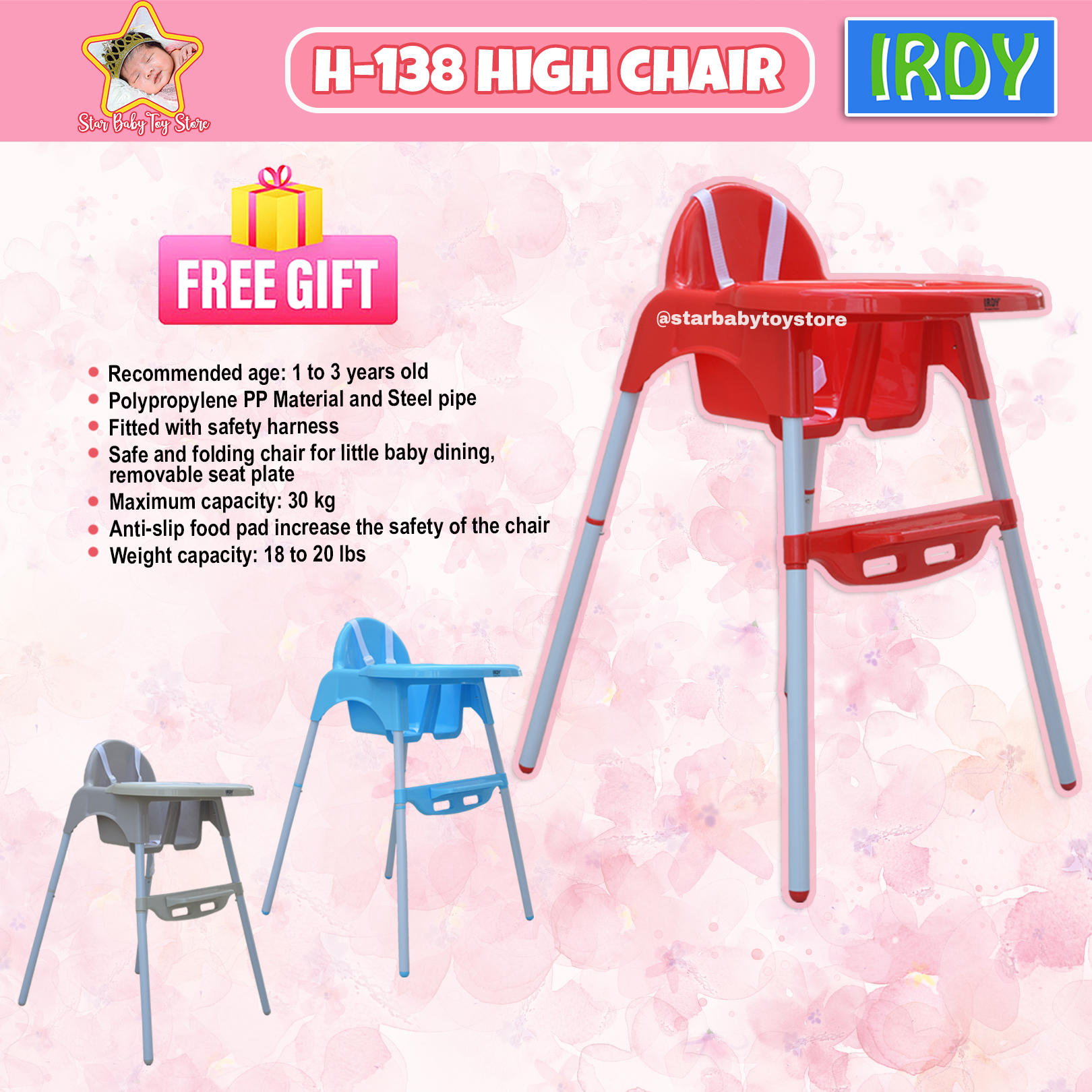 Irdy 2025 high chair