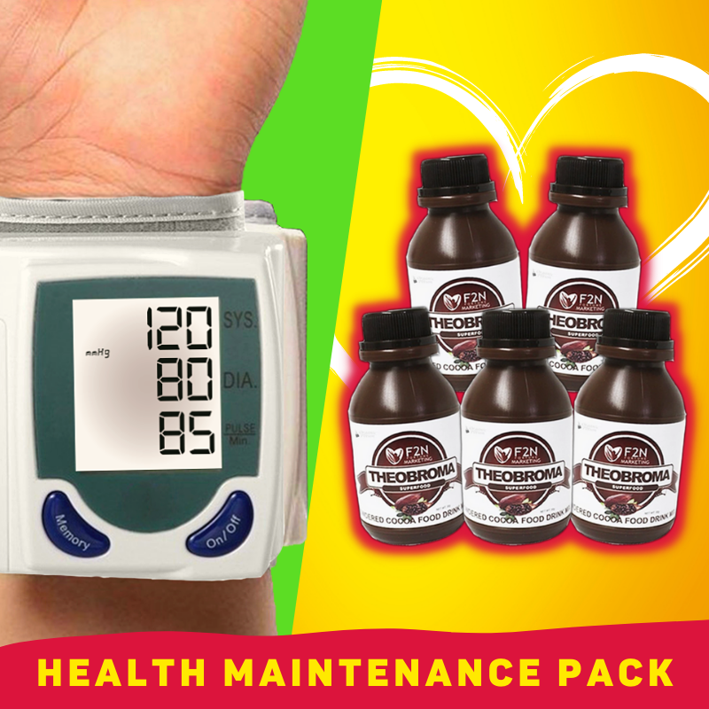 **HEALTH MAINTENANCE PACK** 5 Bottles Theobroma + WristType Blood