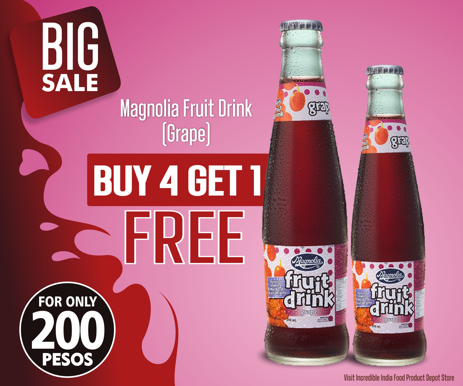Magnolia Fruit Drink Grape (HealthTea) Buy 4 Get 1 Free Lazada PH