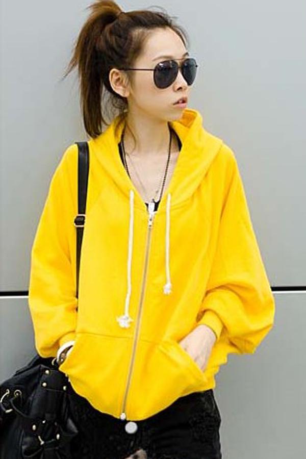 yellow hoodie jacket