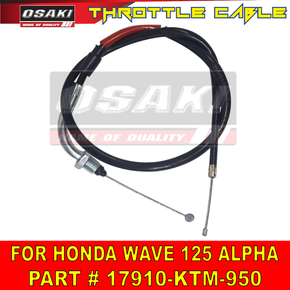 Osaki Motorcycle Throttle Cable for HONDA WAVE 125 ALPHA [17910KTM950