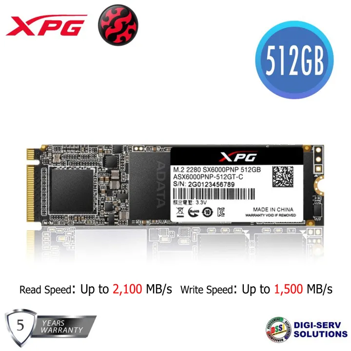 Adata Xpg Sx6000 Pro 512gb M 2 Ssd Pcie