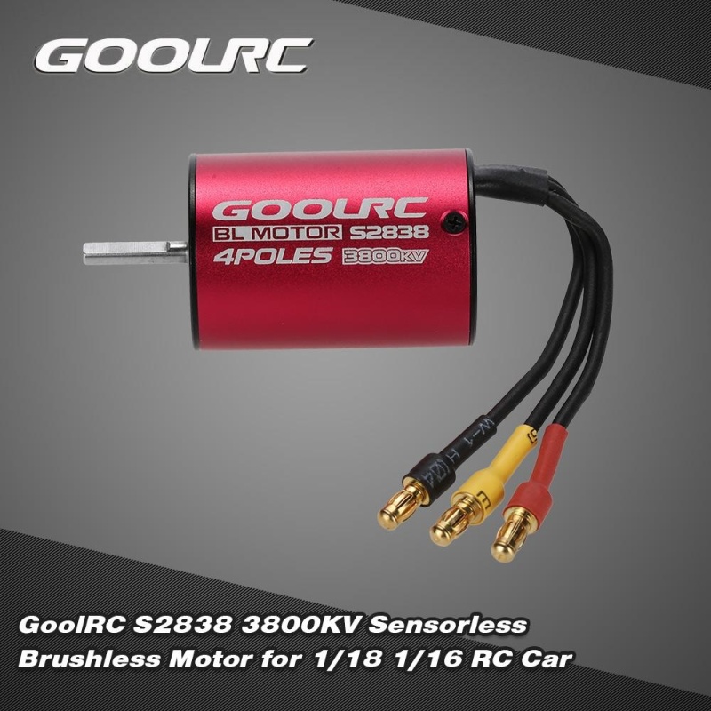 GoolRC S2838 3800KV Sensorless Brushless Motor for 1/18 1/16 RC Car