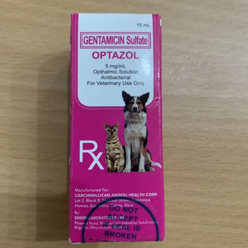 Optazol Eye Drops for Dogs and Cats Gentamicin Sulfate (Antibacterial