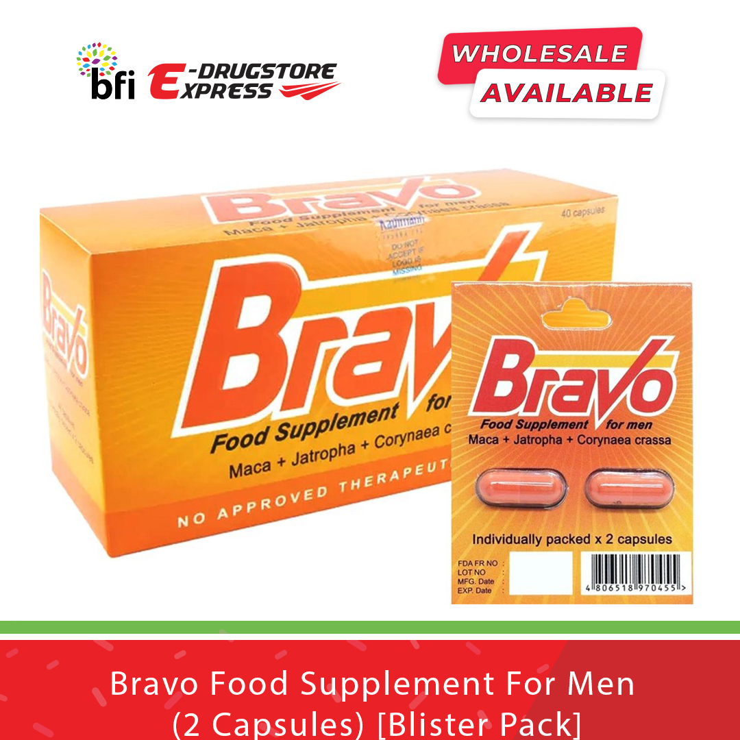 Bravo Food Supplement For Men 2 Capsule [Blister Pack] Lazada PH