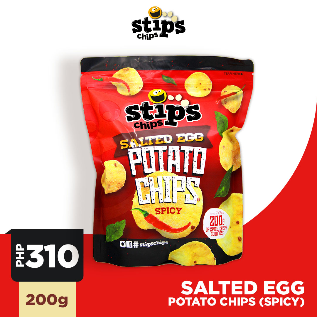 Stip's Chips Salted Egg Potato Chips Spicy 200g | Lazada PH