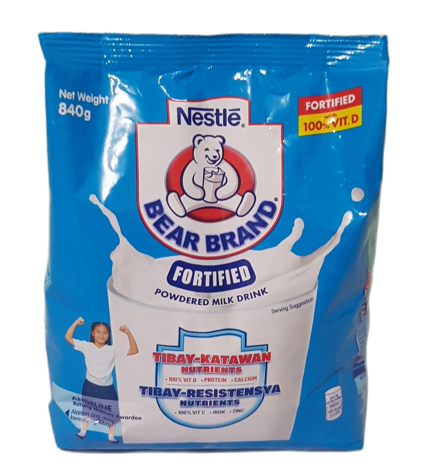 Nestle Bear Brand Fortified Powdered Milk Drink 1 Pack X 840 Grams