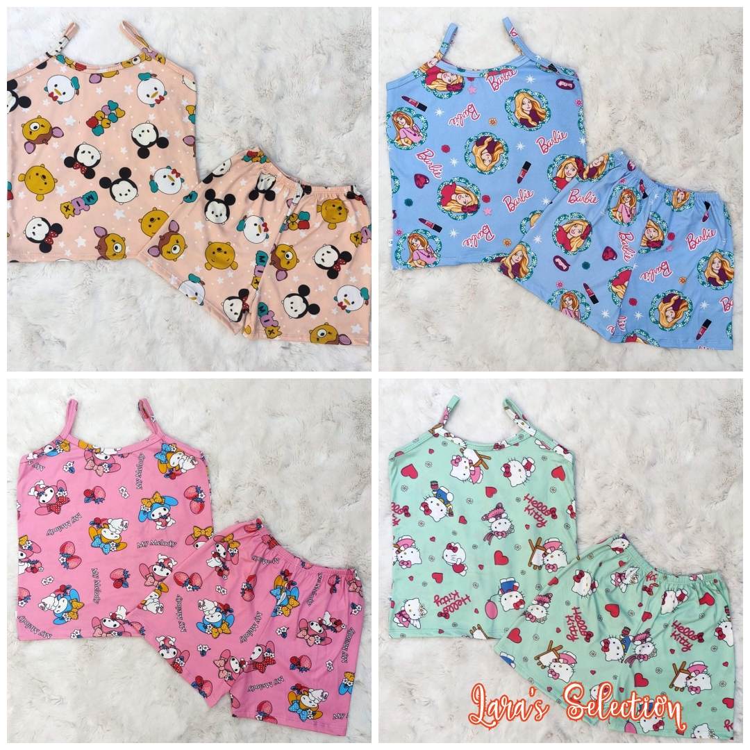 Terno for Kid Girl - Sando and Short Assorted Character and Animal ...