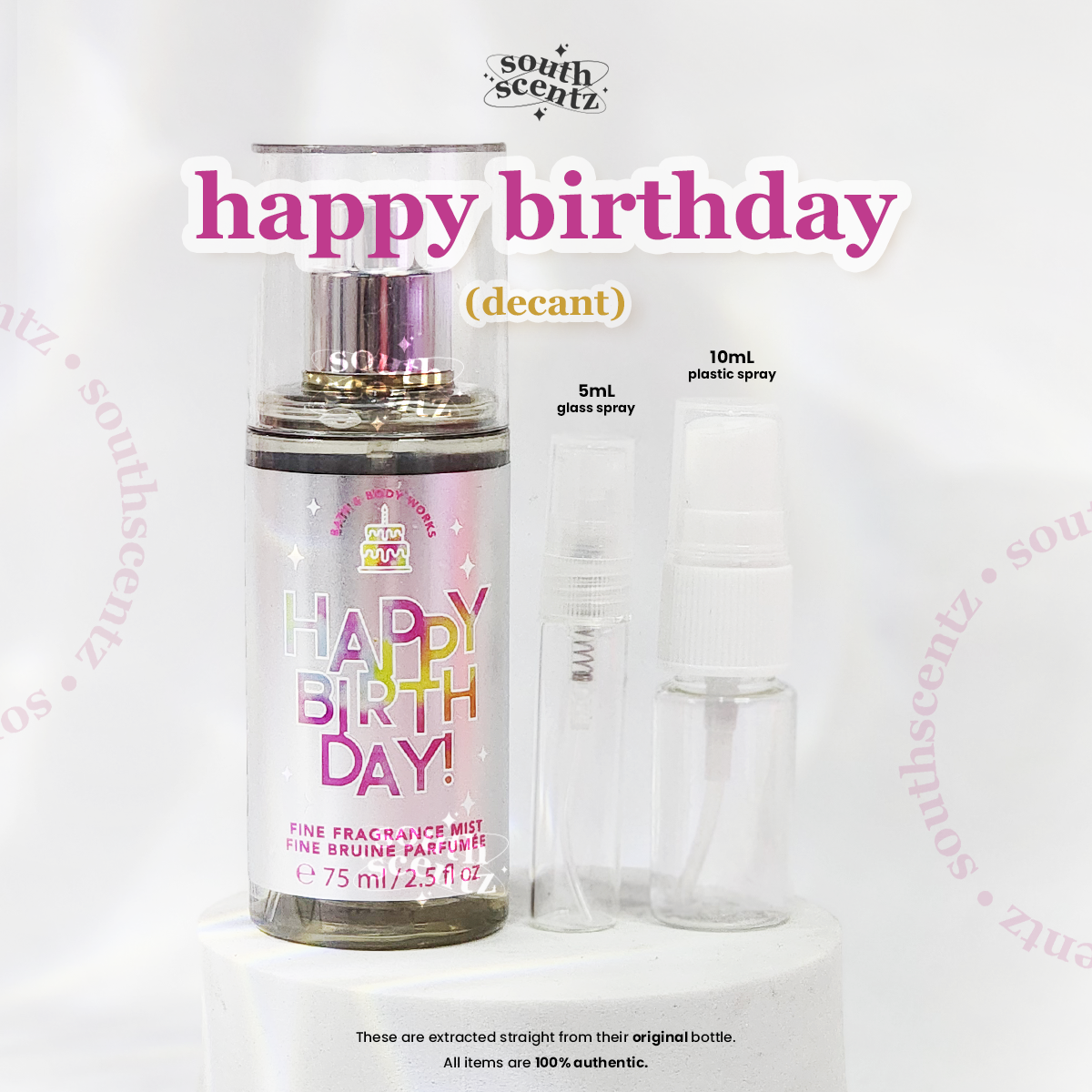 Happy Birthday Decant BBW Bath and Body Works 5mL 10mL SouthScentz