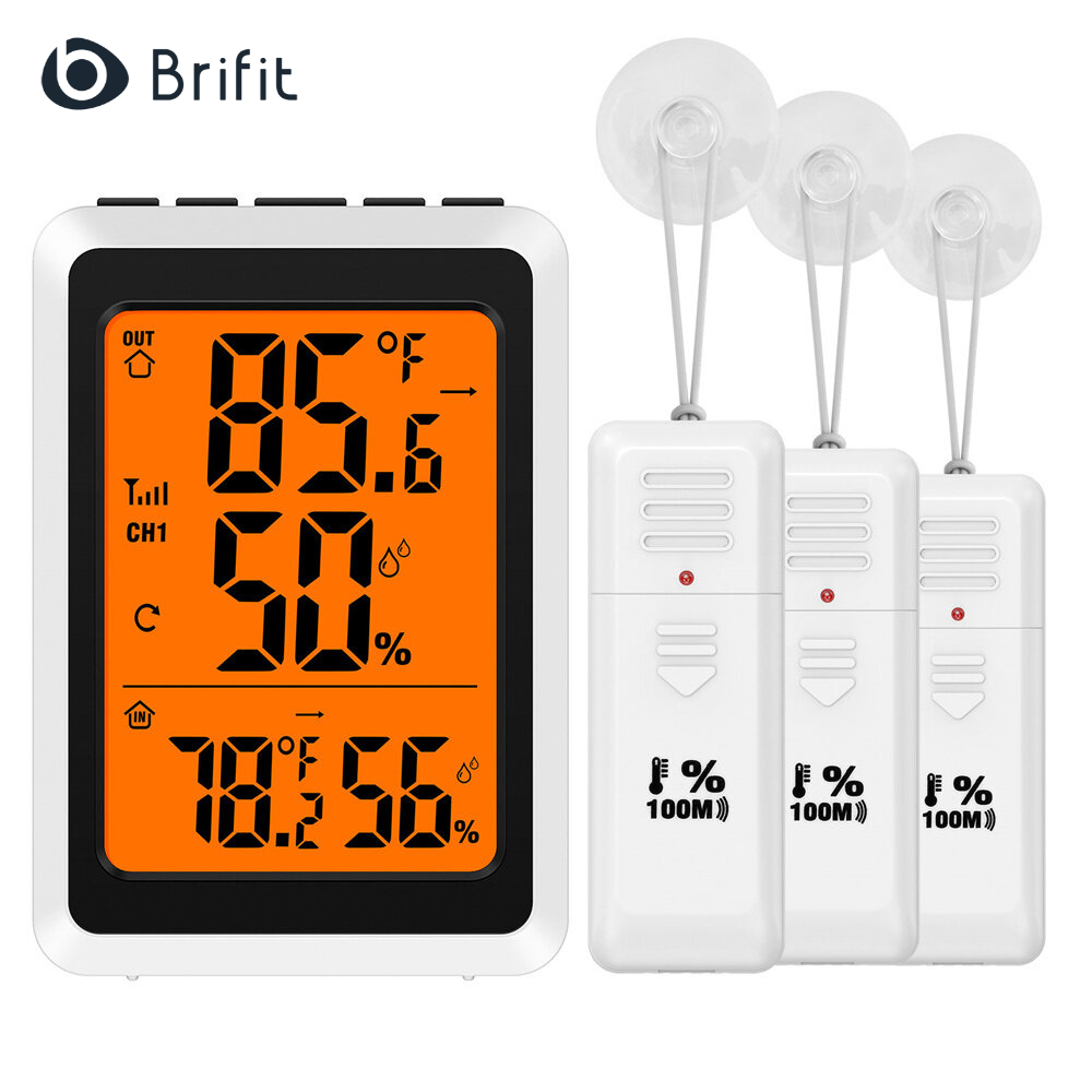 Brifit Digital Thermometer Hygrometer Indoor Outdoor, Wireless