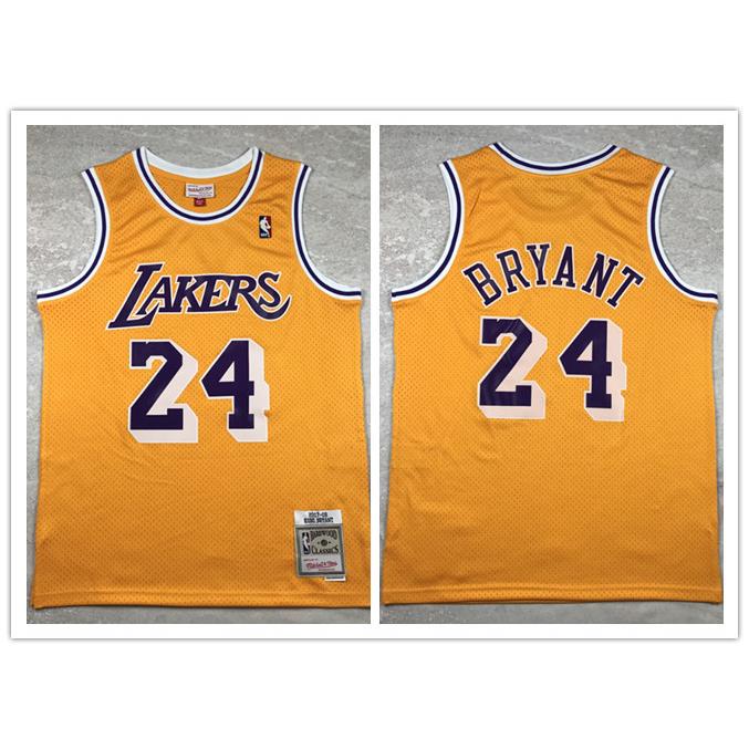 Los Angeles Lakers Kobe Bryant 24 Basketball Jersey NBA Black Gold