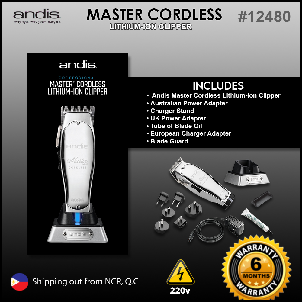 andis professional cordless lithium ion master clipper