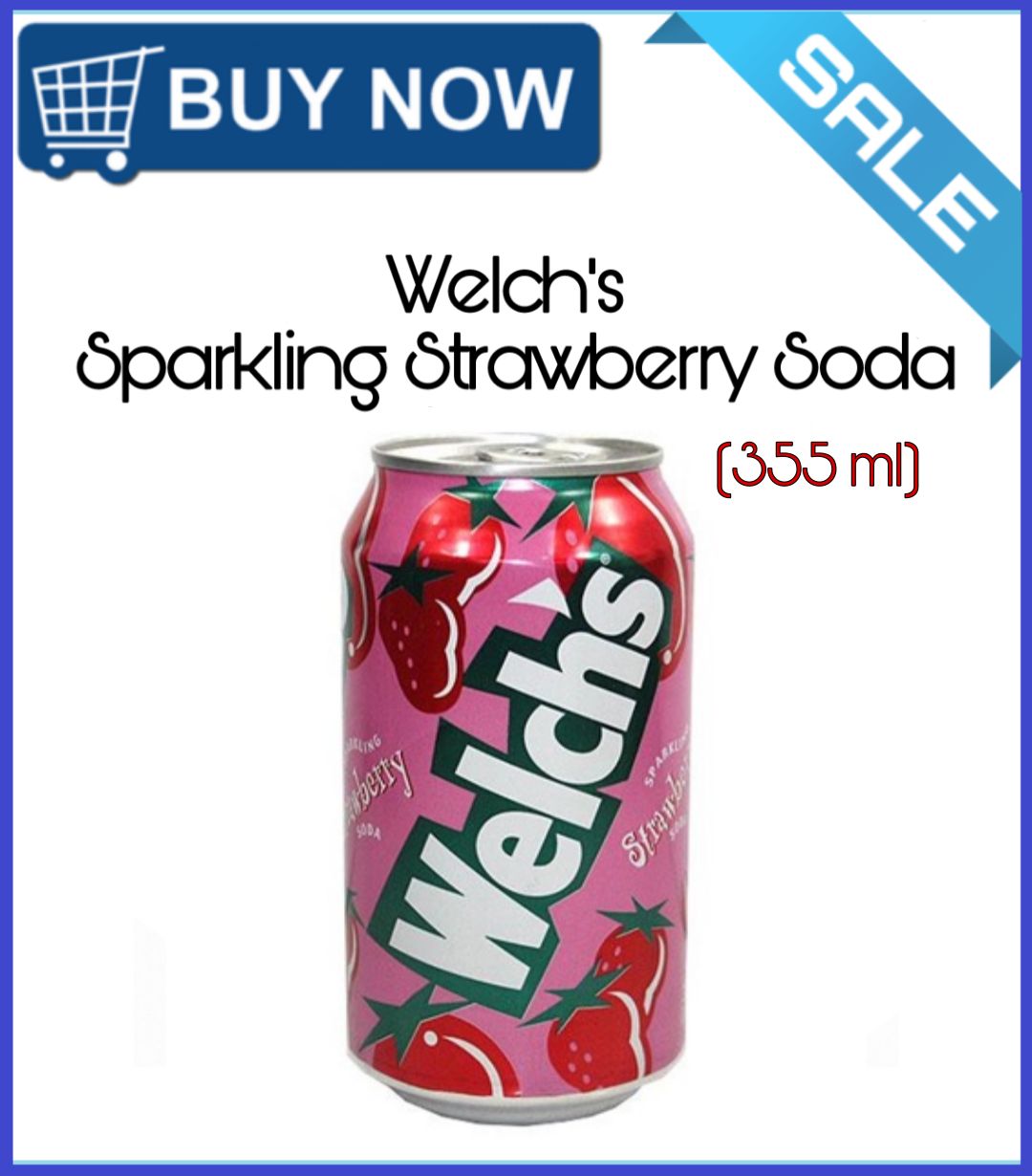 Welch's Sparkling Strawberry Soda (355ml) Lazada PH