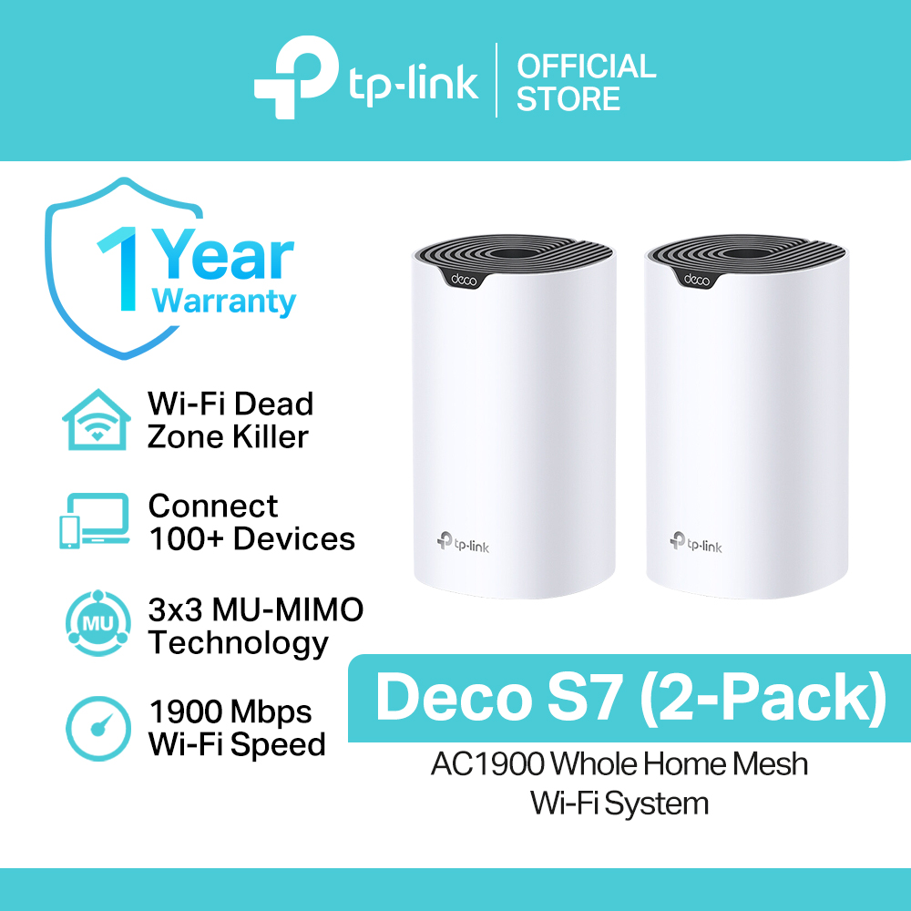 TP-Link Deco S7 AC1900 Dual Whole Home Mesh Wi-Fi System | Seamless ...