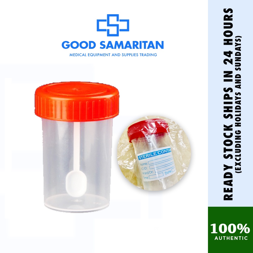 Stool Specimen Container with Spoon (Sterile) 60ML Lazada PH