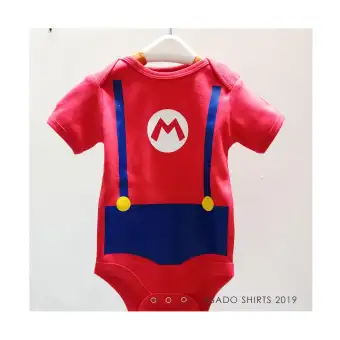 mario onesie baby