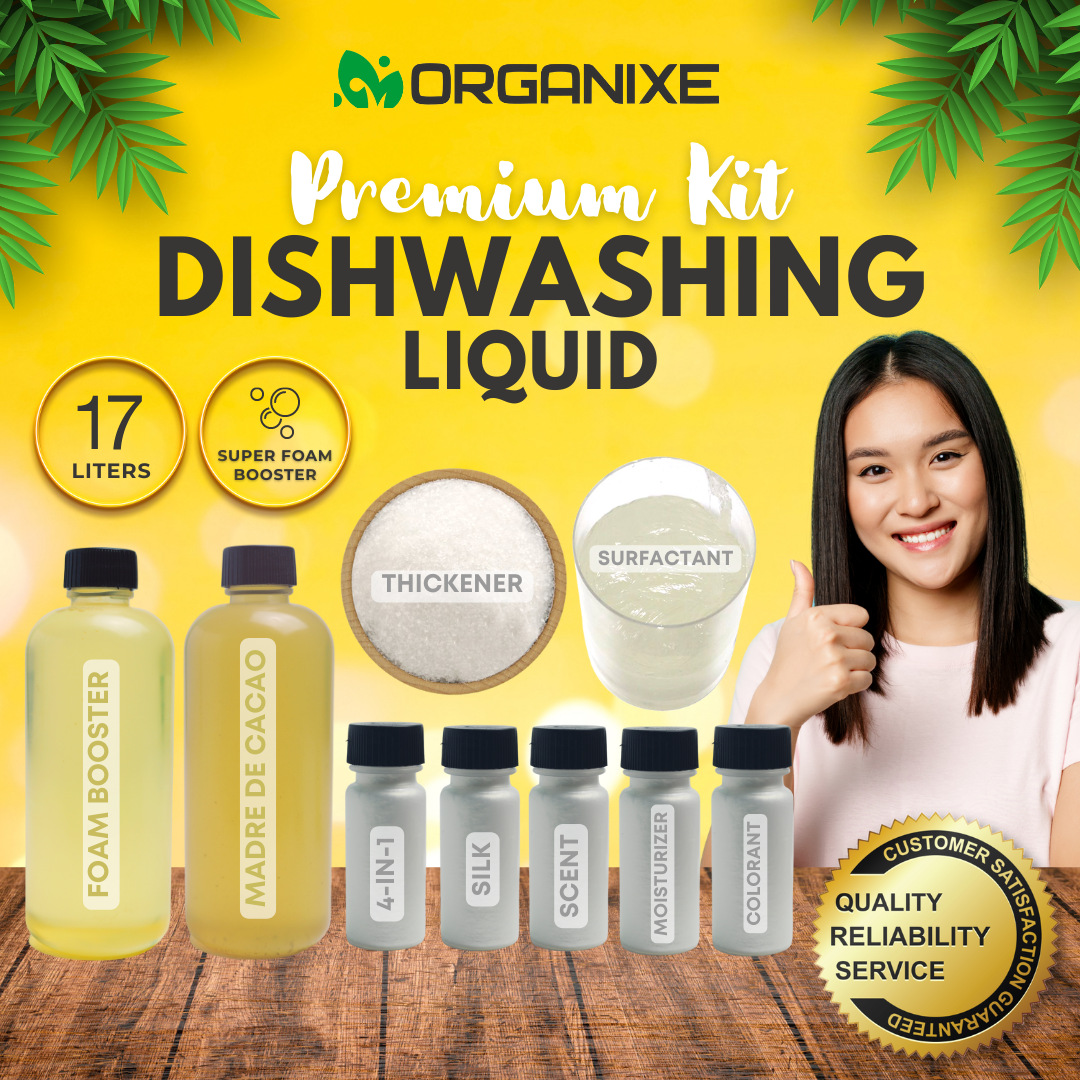 Organixe Premium Dishwashing Liquid Kit 1718 Liters Yield Negosyo Kit