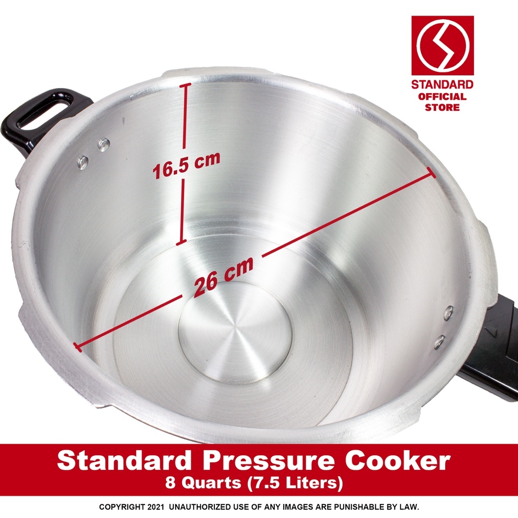 STANDARD Pressure Cooker 8 Quarts (7.5 Liters) SPC 8QC Lazada PH