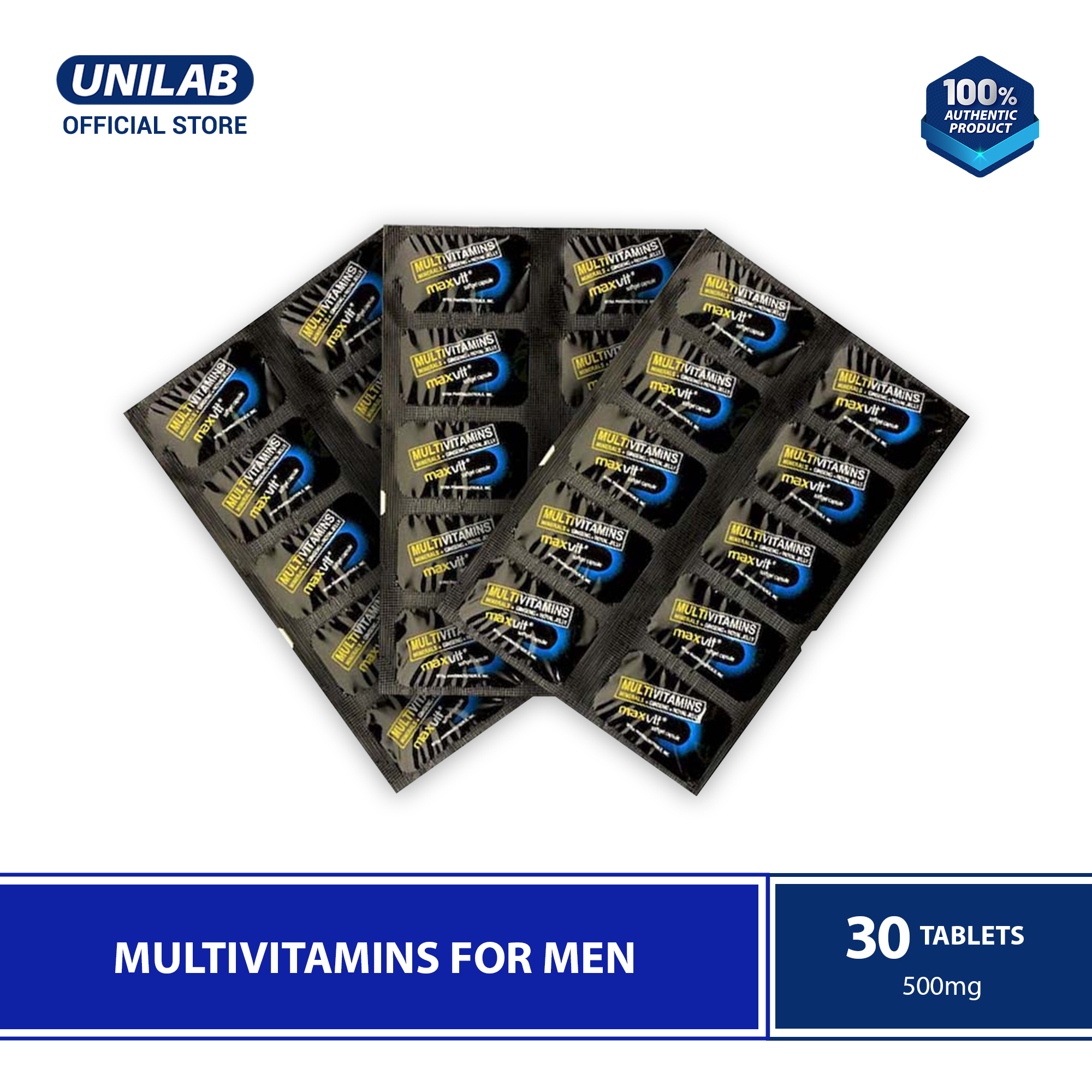 Unilab Maxvit 30 Capsules Multivitamins and Minerals with Ginseng and